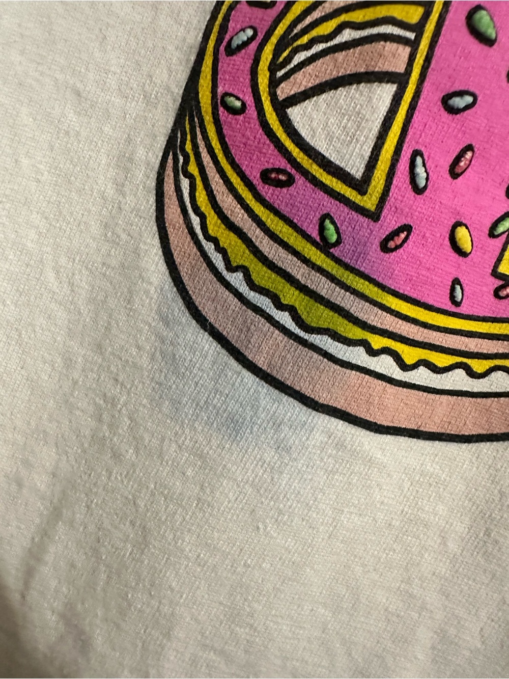 Champion Cream Pink Donut colab Short-Sleeve Tee - Picture 4 of 6